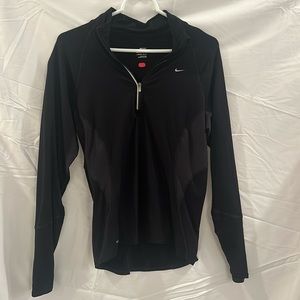 Black long sleeve Nike 3/4 zip up